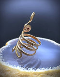 SOLD Antique French 18K & Ruby Snake Ring TLJ