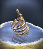 SOLD Antique French 18K & Ruby Snake Ring TLJ