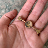 Antique 14K & 12K Gold Swan Brooch