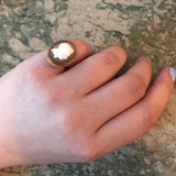 Antique 9K & Carved Sardonyx Shell Ammon Cameo Ring