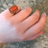 Antique 10K & Coral Ring