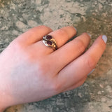SOLD Vintage 9K & Garnet Snake Ring