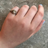 Antique 9K & Diamond Knot Ring