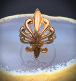 Antique Art Nouveau 14K Gold Filled Fleur de Lis Conversion Ring