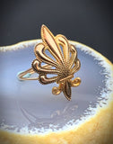 Antique Art Nouveau 14K Gold Filled Fleur de Lis Conversion Ring