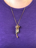 Koven Kreation 14K & Sterling Silver Replica Hand & Serpent With Gemstone Eyes Pendant