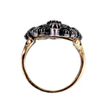 Antique Gothic Revival 18K, 14K, Silver & Diamond Conversion Ring