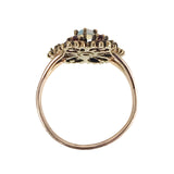 Antique 14K, Opal & Garnet Conversion Ring