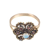 Antique 14K, Opal & Garnet Conversion Ring