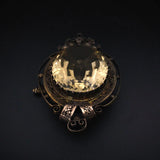 Antique French 14K & Citrine Locket Back Brooch TLJ