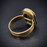 Antique 14K, Amethyst & Seed Pearl Conversion Ring