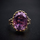Antique 14K & Amethyst Conversion Ring
