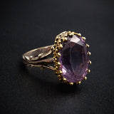 Antique 14K & Amethyst Conversion Ring