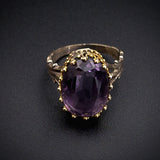 Antique 14K & Amethyst Conversion Ring