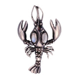 Vintage Silver & Moonstone Lobster Brooch