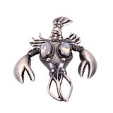 Vintage Silver & Moonstone Lobster Brooch