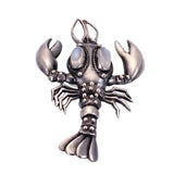 Vintage Silver & Moonstone Lobster Brooch