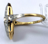 Art Deco 18k, Platinum, Diamond & Sapphire Ring