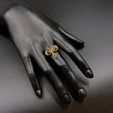 14K Gold & Emerald Museum Replica Snake Ring