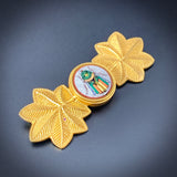 Antique Egyptian Revival 14K & Micromosaic Scarab Brooch