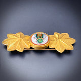 Antique Egyptian Revival 14K & Micromosaic Scarab Brooch