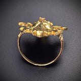 Vintage 14K & Diamond Green Man Conversion Ring