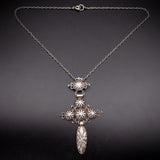 Antique Silver Cross Pendant & Chain