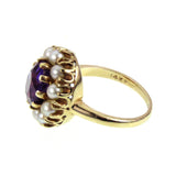 Vintage 14K Amethyst Pearl Ring