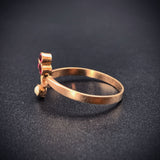 SOLD Antique 9K, Ruby & Pearl Ring