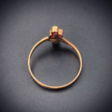 SOLD Antique 9K, Ruby & Pearl Ring
