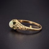 ANTIQUE 14K & Opal Belcher Setting Ring