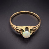 ANTIQUE 14K & Opal Belcher Setting Ring