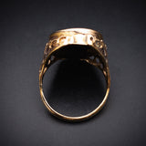 Antique 14K & Hand Painted Porcelain Portrait Conversion Ring