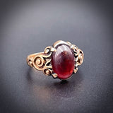 SOLD Antique 14K & Garnet Ring