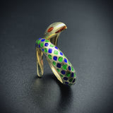 18K & Enamel Snake Ring