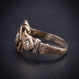 Antique 9K & Diamond Knot Ring