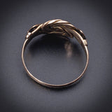 Antique 9K & Diamond Knot Ring