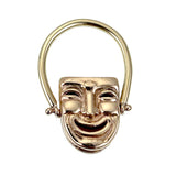 Koven Kreation 14K, Onyx & Carnelian Comedy & Tragedy Masks Flip Ring