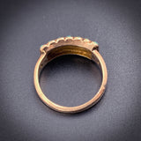 SOLD Antique 14K, Turquoise & Seed Pearl Ring