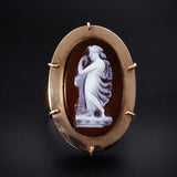 Antique 18K, 14K & Carved Hardstone Cameo Conversion Ring