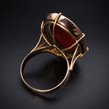 Antique 18K, 14K & Carved Hardstone Cameo Conversion Ring