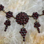 Antique Victorian Bohemian Garnet Necklace in Garnet Gold
