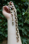 Antique 9K Gold Faceted Cable Chain