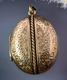 Antique Victorian 14K Gold Locket w/Photos