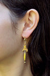 Antique Victorian 9K Gold Etruscan Revival Earrings