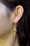 Antique Victorian 9K Gold Etruscan Revival Earrings