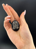 Antique Silver & Ebony Monogrammed Hair Locket/Pendant