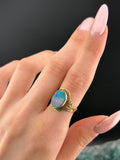 Antique 14K, 10K & Black Boulder Opal conversion Ring