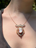 Antique 14K & Carved Cameo Pendant on Chain