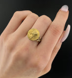 Antique 18K & 14K French Provencial Conversion Ring